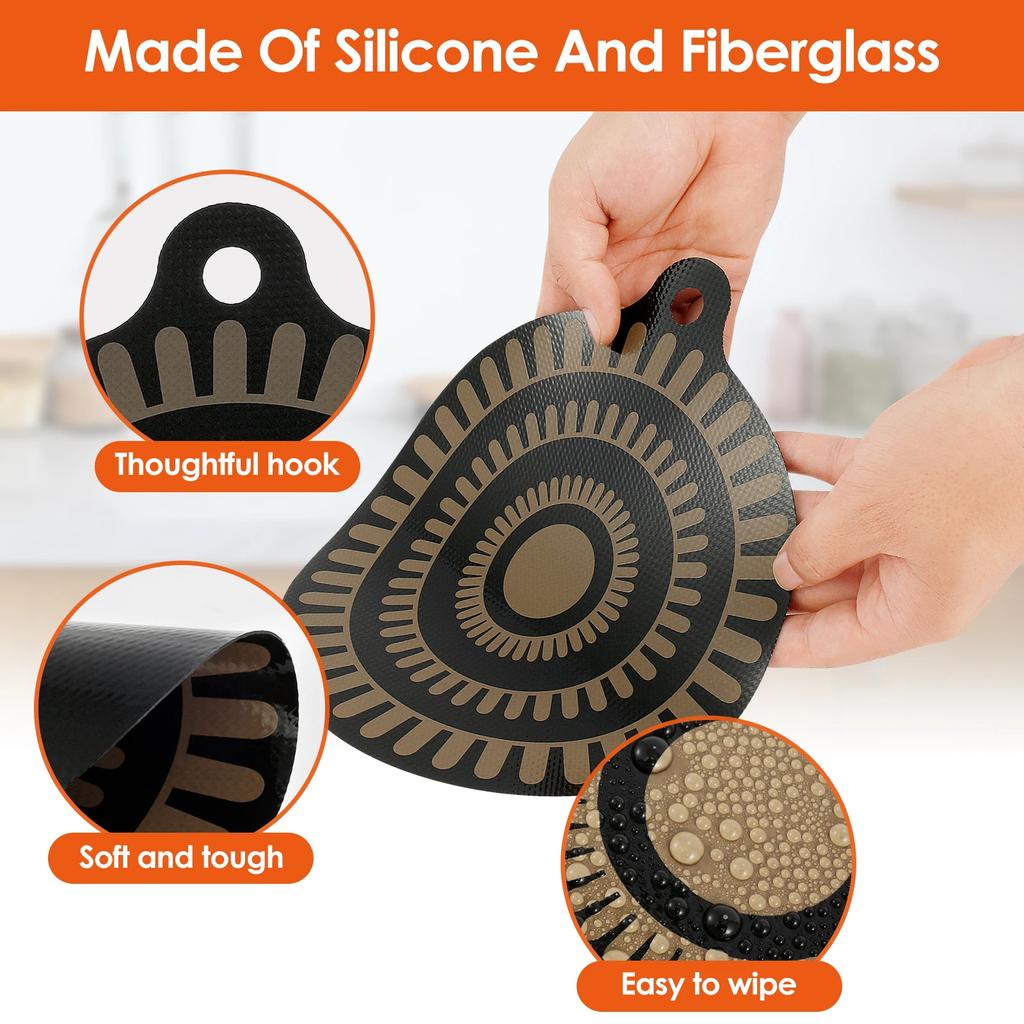 Induction Cooktop Mat Protector Anti-Scratch Silicone Thermal Insulation Pad Thickened Cooktop Protector Kitchen Cooking Gadgets