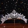 1pc Bridal Crown Tiara Alloy Black Vintage Baroque Rhinestone Crystal Wedding Dress Accessories Performance Hair Accessories