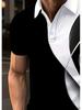Men'S Breathable High-Golf Sweater - Casual Short Sleeve Fashion Contrast Design, Machine Washable