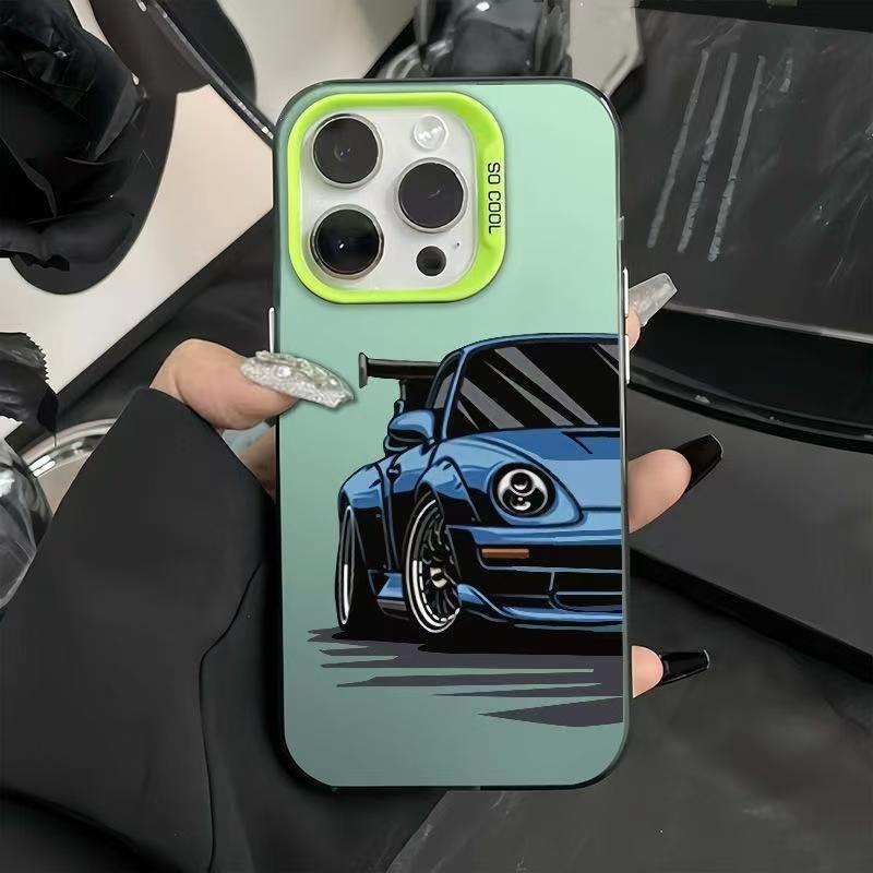 The New Animation Sports Car Is Suitable for Iphone16 Mobile Phone Case Apple 15promax/1413pro12 Europe and America