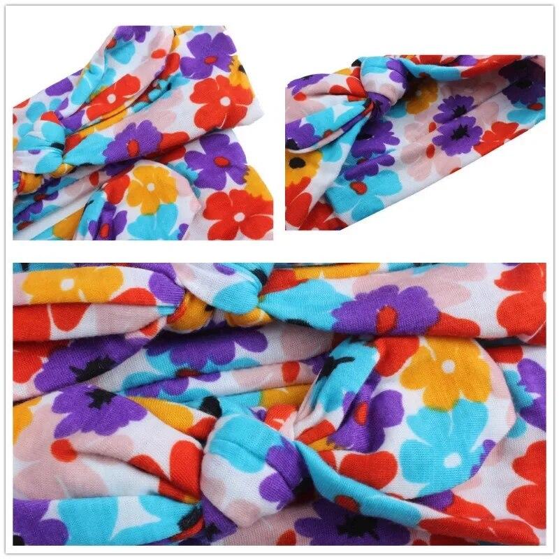 2Pcs/set Mother Kids Matching Hair Band Children Turban Baby Girls Twist Knot Headbands Family Parent-Child Headwear Accessories