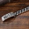 2026 Personalized Domineering Men's Bracelet Jewelry Retro Dragon Silver Bracelet