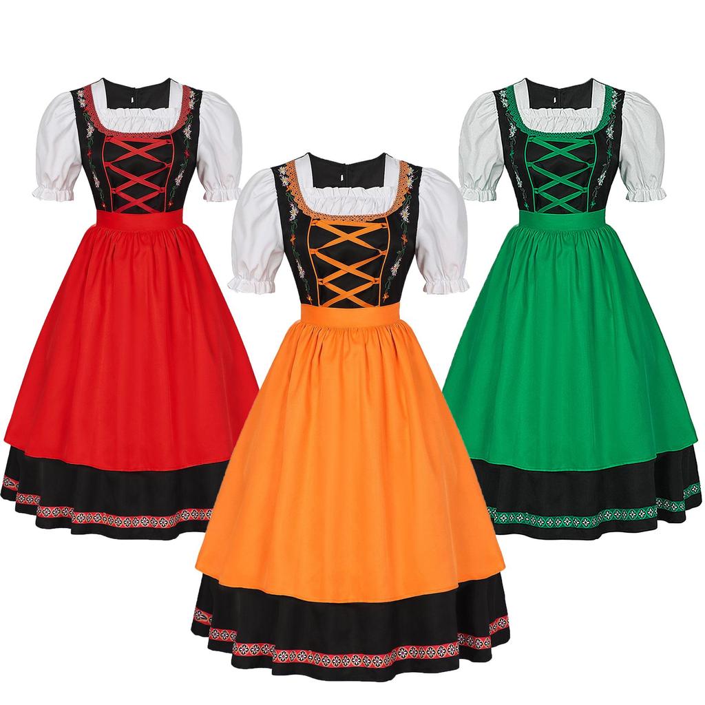 Bavarian Women's Oktoberfest Costume - Halloween Carnival Dungaree Set
