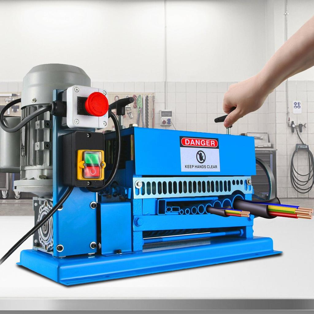 1,5-38MM Automatische Kabelstripper 370W Soorten Metalen Kabel Draadstripper Met 10 Messen Aangedreven Elektrische Kabelstripper 15 M/Min