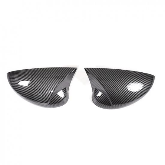 Carbon Fiber ABS Car Side Rear Mirror Trim Cover For Honda Civic -2024