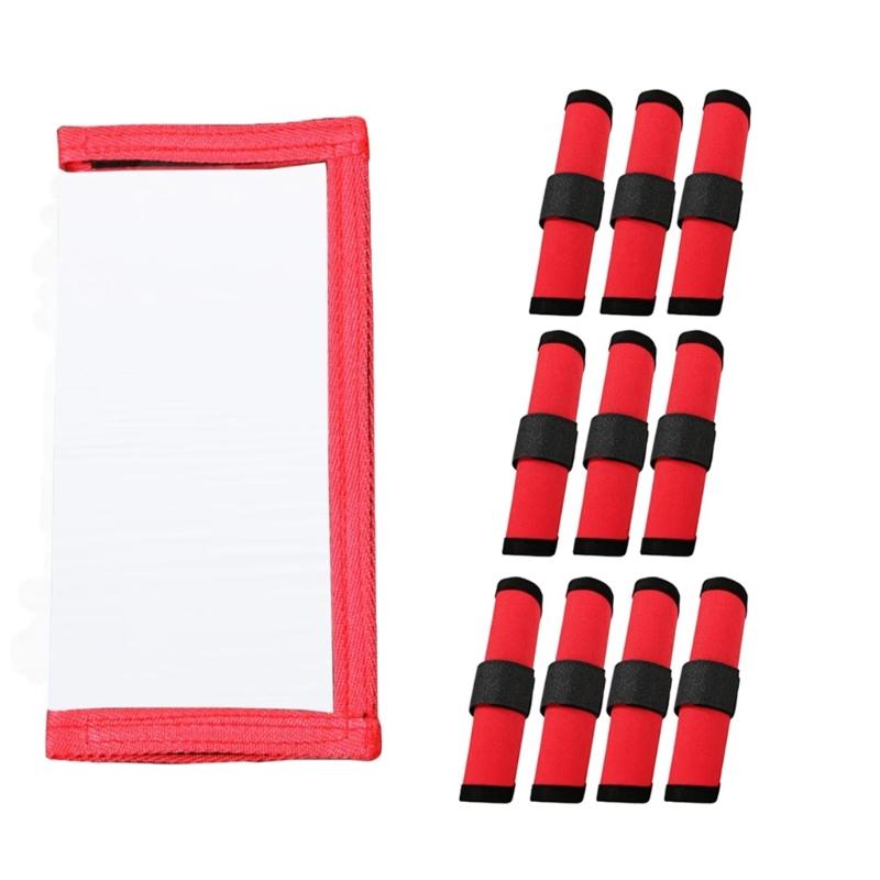 

Baits Storage Bag With 10pc Fishing Rod Protectors Clear Waterproof Case For Tackle Organization Fishing Lures Cover