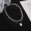 Trendy Hip-Hop Letter Tag Double-Layer Choker Necklace for Men & Women