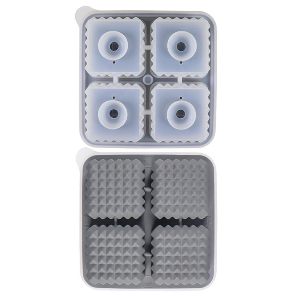 Reusable Square Ice Cube Mold Silicone Ice Ball Mold Multifunctional Whiskey Ice Cube Tray  Pudding