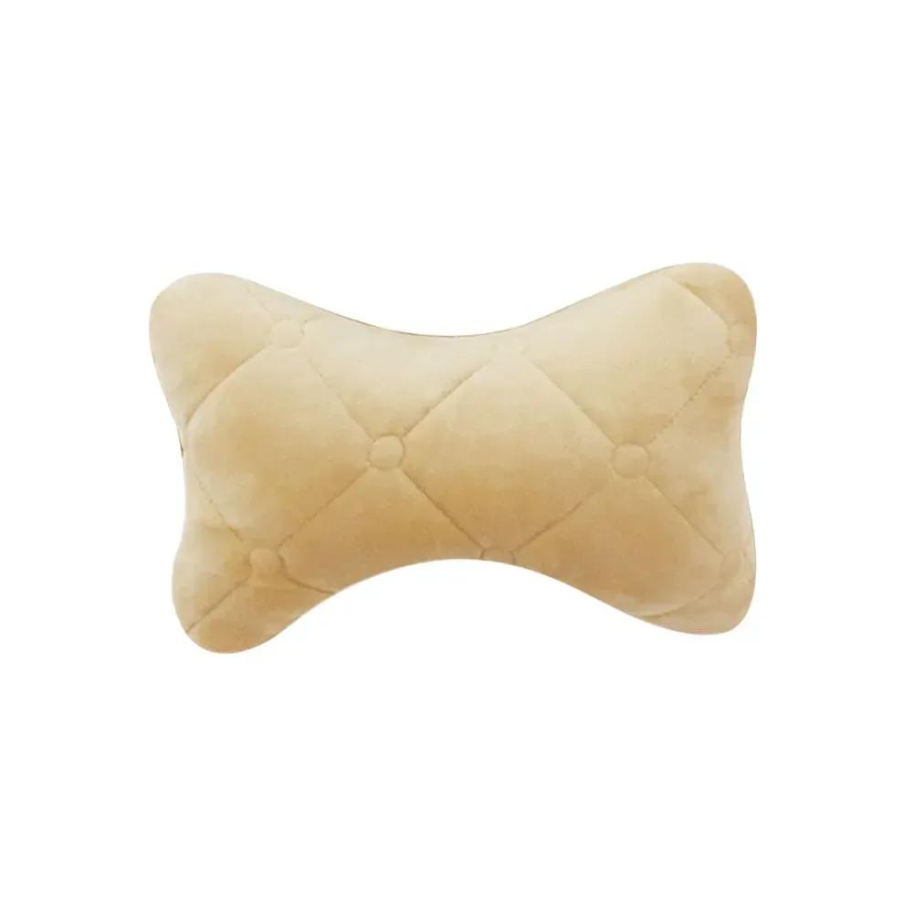 

Автомобильная подушка для шеи Зимняя хлопковая подушка для сиденья Подголовник Универсальная автомобильная поддержка для шеи Дышащая тканевая наволочка Облегчение боли для путешествий бежевый