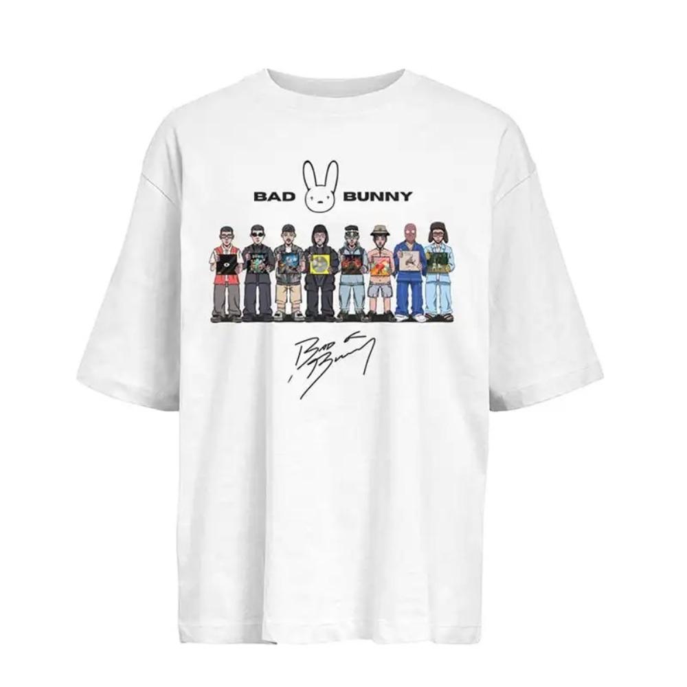 

Bad Bunny Evolution Collage Signature Graphic T-Shirt, Unisex Vintage Hip-Hop Streetwear, Latin Trap Fan Gift 4XL