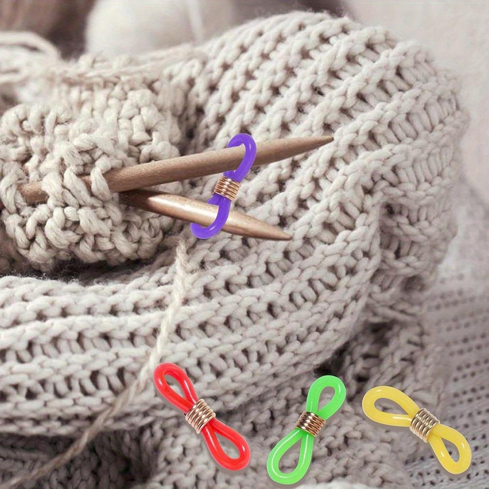36pcs/lot Knitting Needle Stoppers Colorful Knitting Needle Hugger Stitch Needle Tip Stoppers Crocheting Knitting Project Accessories