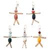 Novelty Beaded Phone Chain Quirky Cartoon Character Doll Design Keyring Phone Pendant For Keys Bags Presents