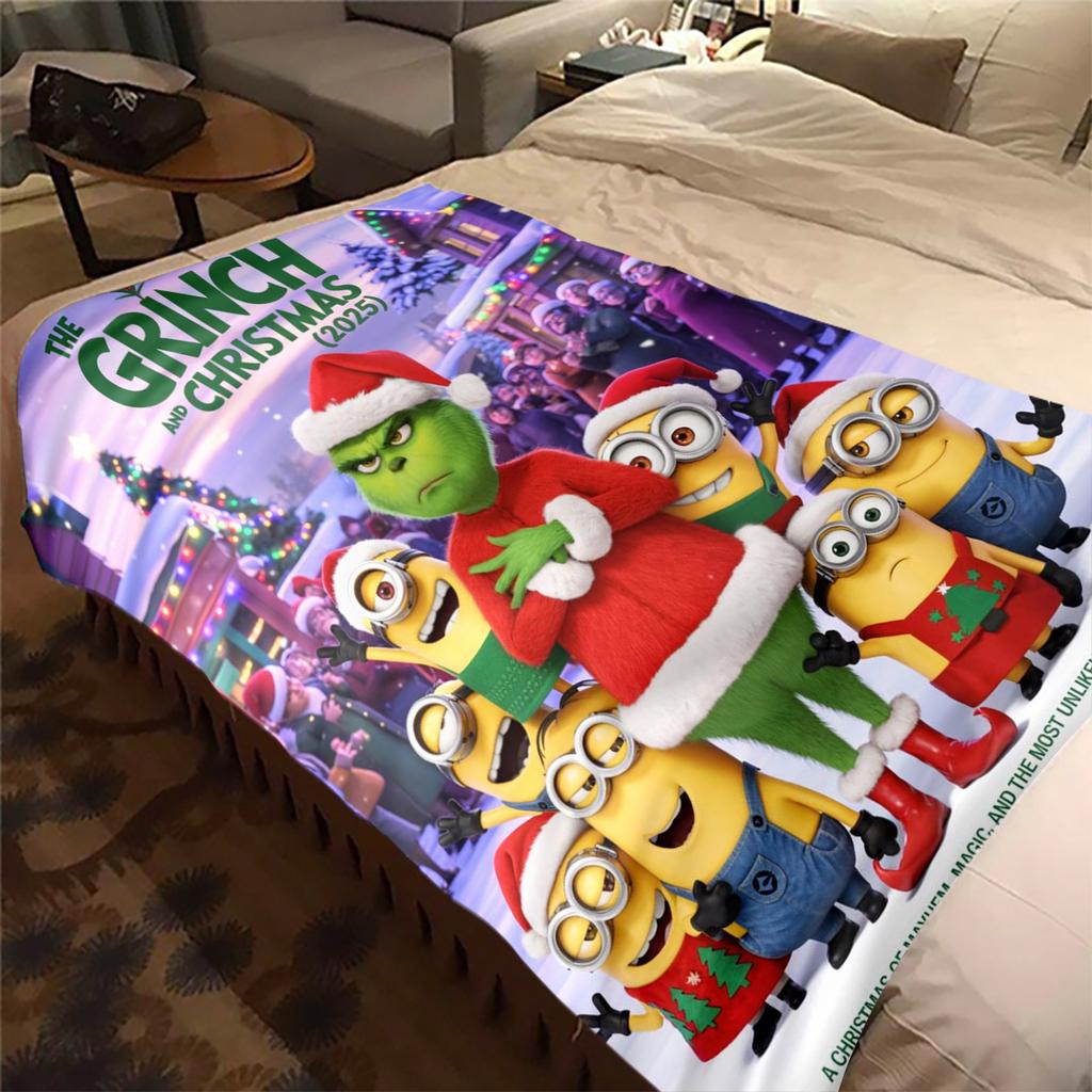Christmas Gift Comedy Movie How the Grinch Stole Christmas blanket home warming, four season bed decoration sofa cover flannel throwing blanket K16