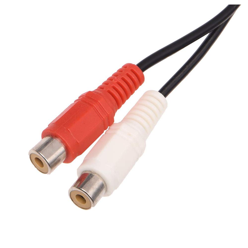 ANRANK RC35212AK 12 Inch 3.5mm Male To 2 RCA Female Jack Stereo Audio Y-Cable Adapter