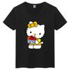 Brand New Sanrio Hello Kitty Cartoon Print Children's T-shirt, Round Neck, Cute and Casual, Versatile Short Sleeves