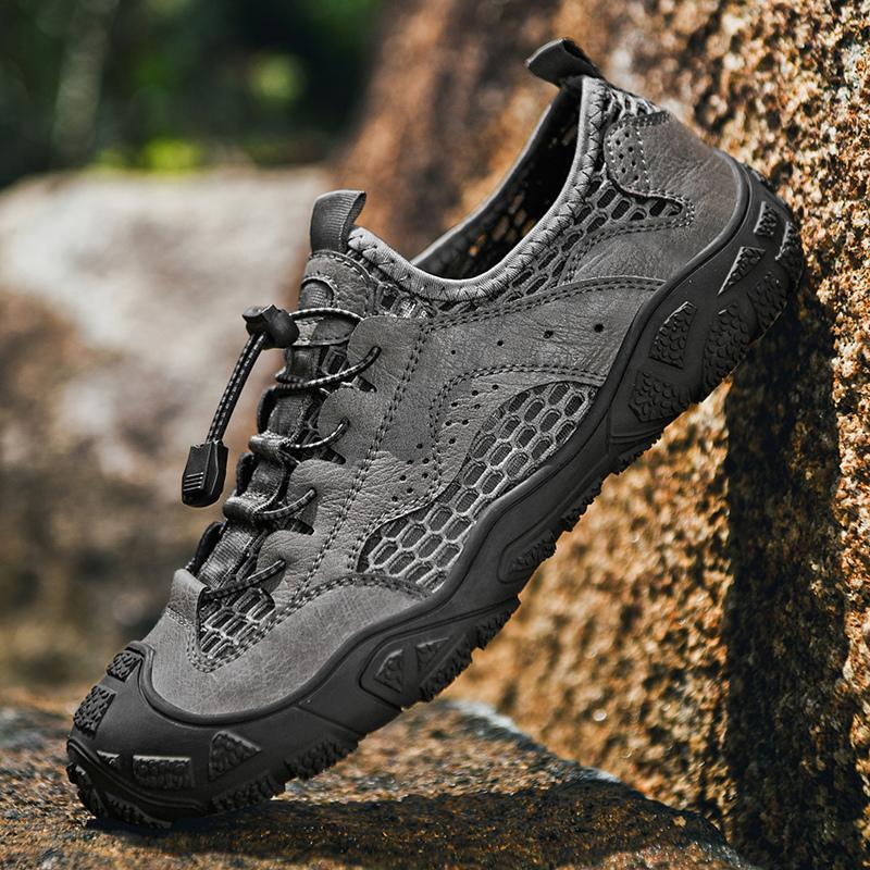 Fashion Summer Breathable Hollow Out Mesh Men Hiking Shoes Outdoor Men Sneakers Climbing Shoes Luxury Quality Men Sport Non-Slip Shoes