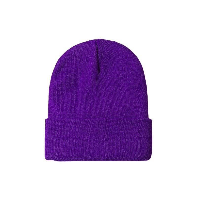 Gram Solid Color O Knitted Hat Autumn and Winter Cold Hat Warm Hat Women's Versatile Pullover Hat