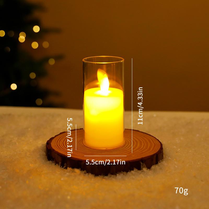 

Christmas Led Candle Light With Pvc Material For Holiday Decor Height 11cm