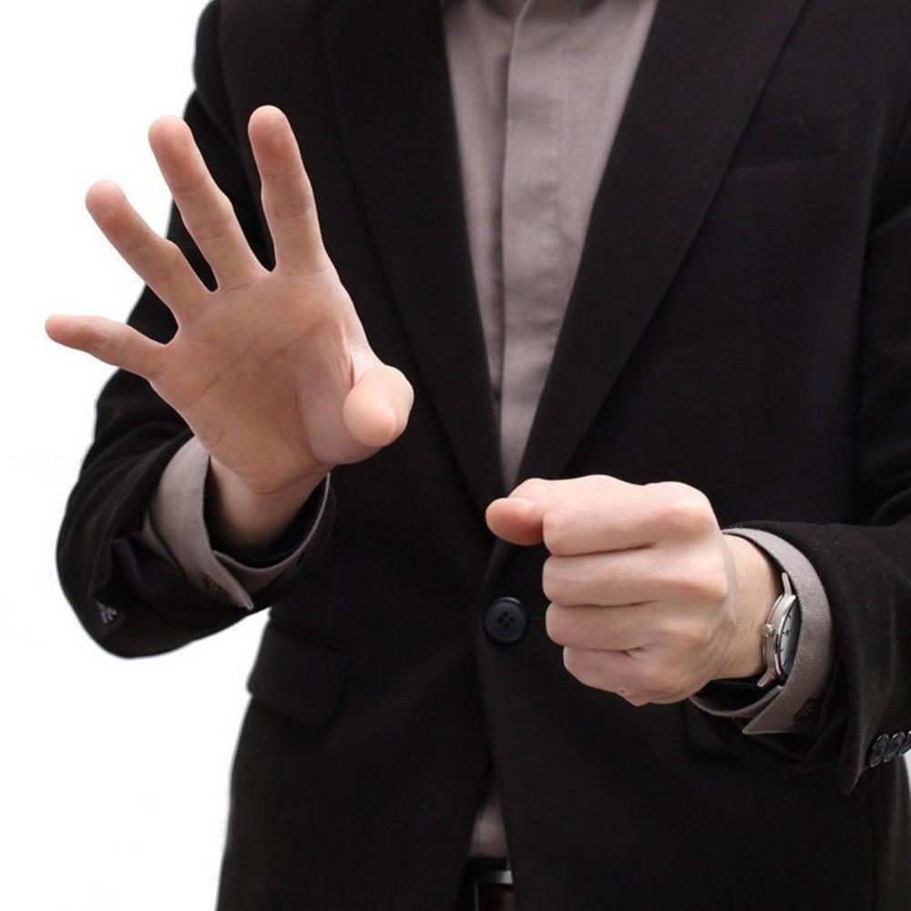 Móda Prst Kouzelnické triky fantazijní Rekvizity Close Up Zmizení Objevení Plastový Prst Palec Špička Červené Hedvábí Oblečení