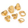 18K Gold Stainless Steel Polished Ring: European & American Fashion, High-End Non-Fading Women's Jewelry