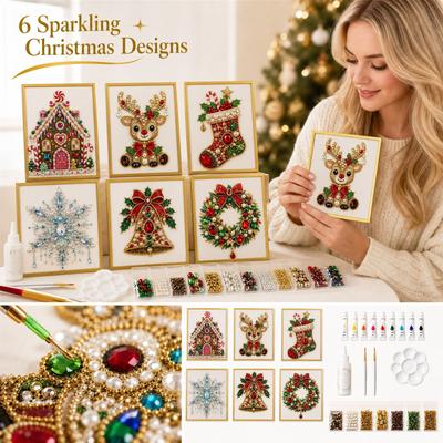Schmuckverzierte Weihnachtsbäume DIY-Set für Feiertage und Heimdekoration