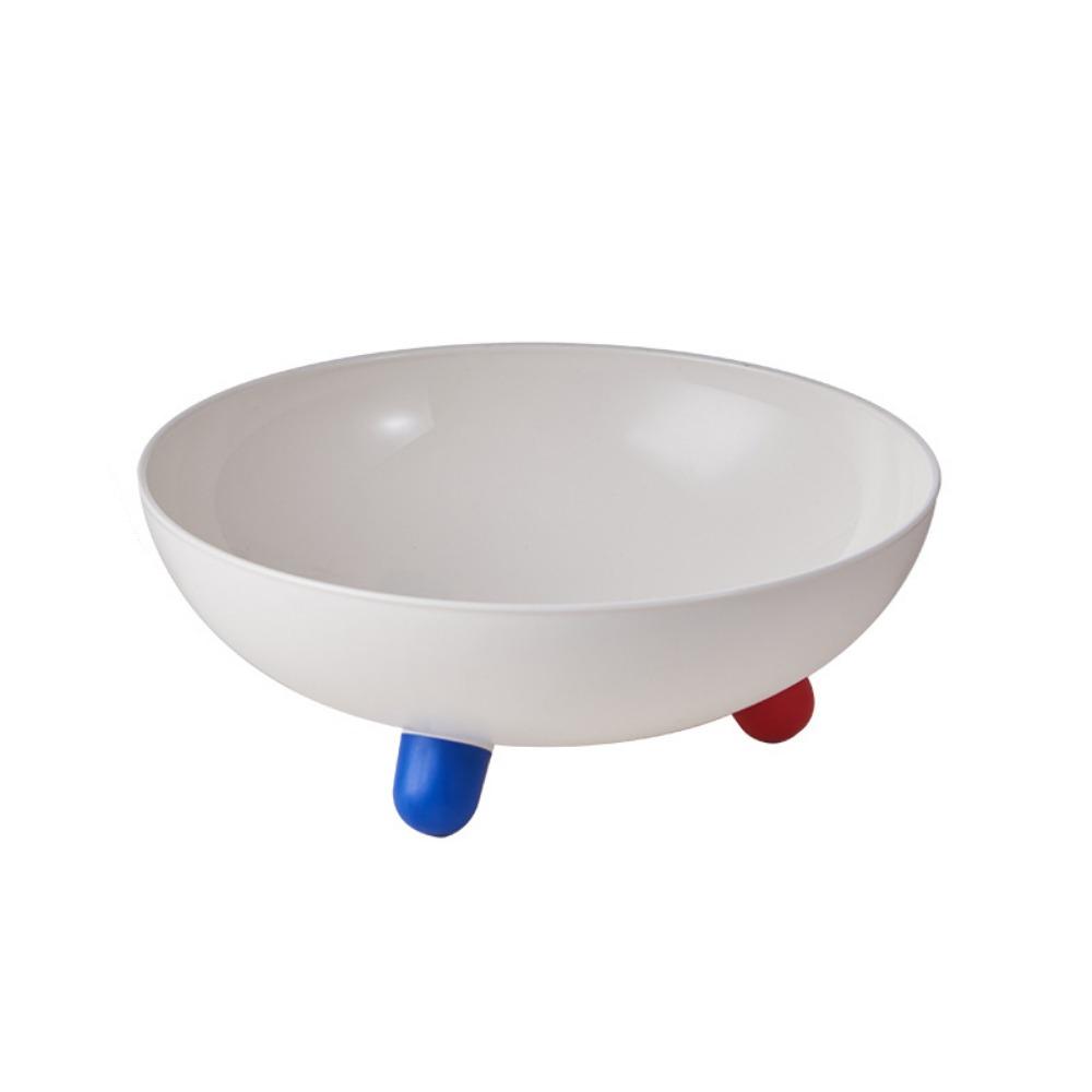 

Plastic High Feet Fruit Bowl Creative Food Storage Box Candy Holder Kitchen Dinnerware белый