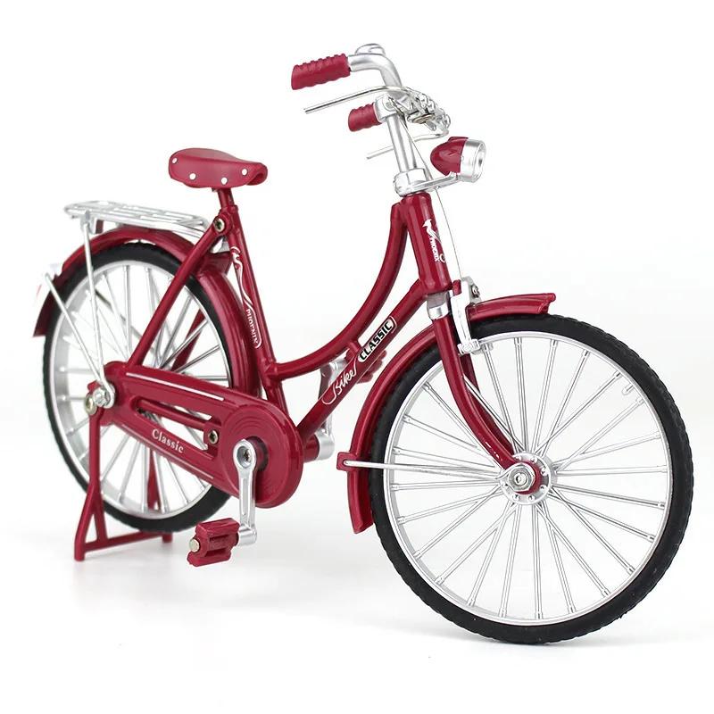 Mini Bike Model Alloy Bicycle Metal Bike Sliding Assembled Version Simulation Collection Gifts for Children DIY Assembling Toys
