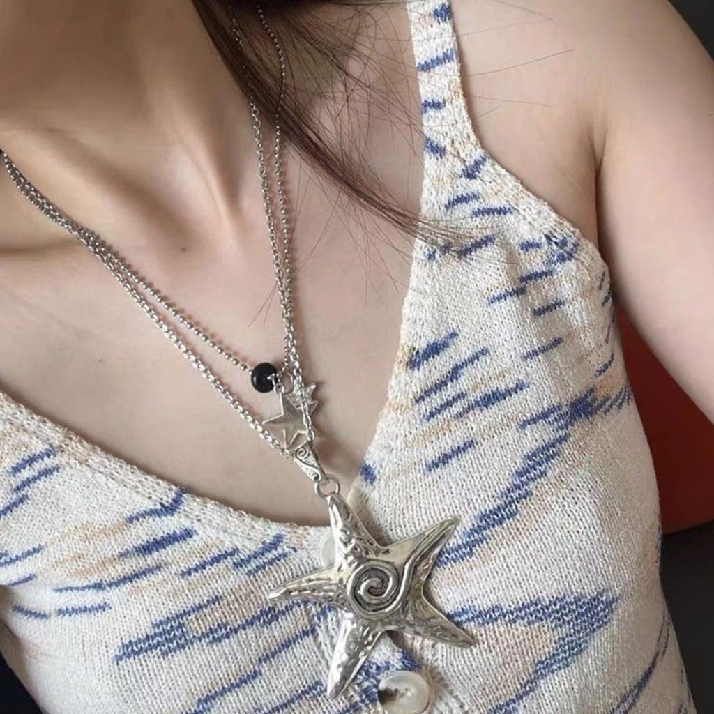 Exaggerate Star Pendant Mini Star Dangle Charm Pentagram Dangle Bead-Girl Y2K Jewelry Making Necklace Bracelet Craft
