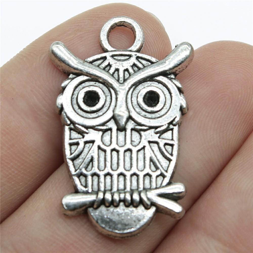 5pcs Charms Owls Antique Silver Color Owl Charms For Jewelry Making Charms Birds Jewelry Findings DIY