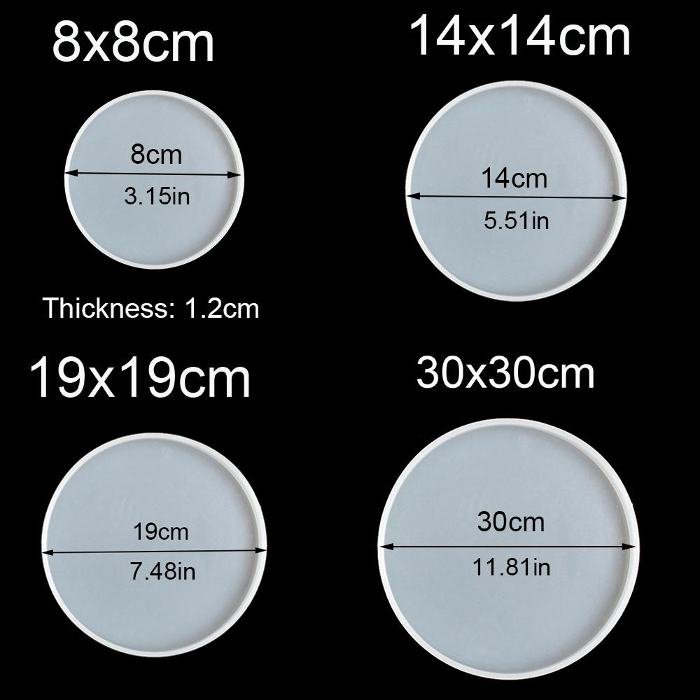 Transparent Fluid Arts Round Petri Dish Silicone Mold Round Coaster Epoxy Resin Art Supplies Make Your Own Coaster Resin Molds
