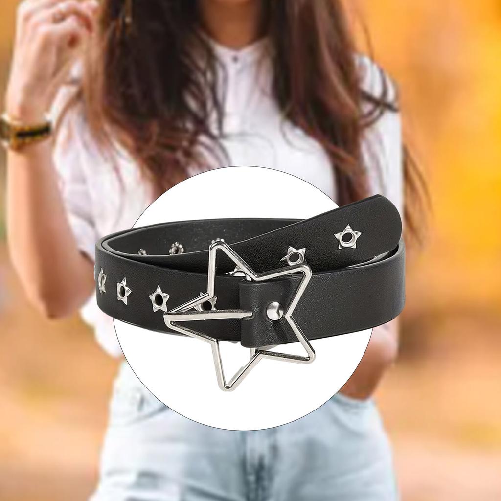 Zarter Erwachsenen-Taillengürtel mit ausgestanzter Sternschnalle, Taillenband, Jeans-Taillengürtel für Vintage-Teenager, verstellbarer Gürtel