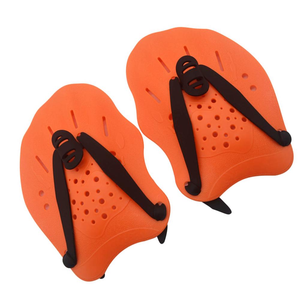 Hand Paddle Sturdy Anti Slip Swim Training Paddles Swimming Assistant Hand Fins for Teenagers Beginners Orange
