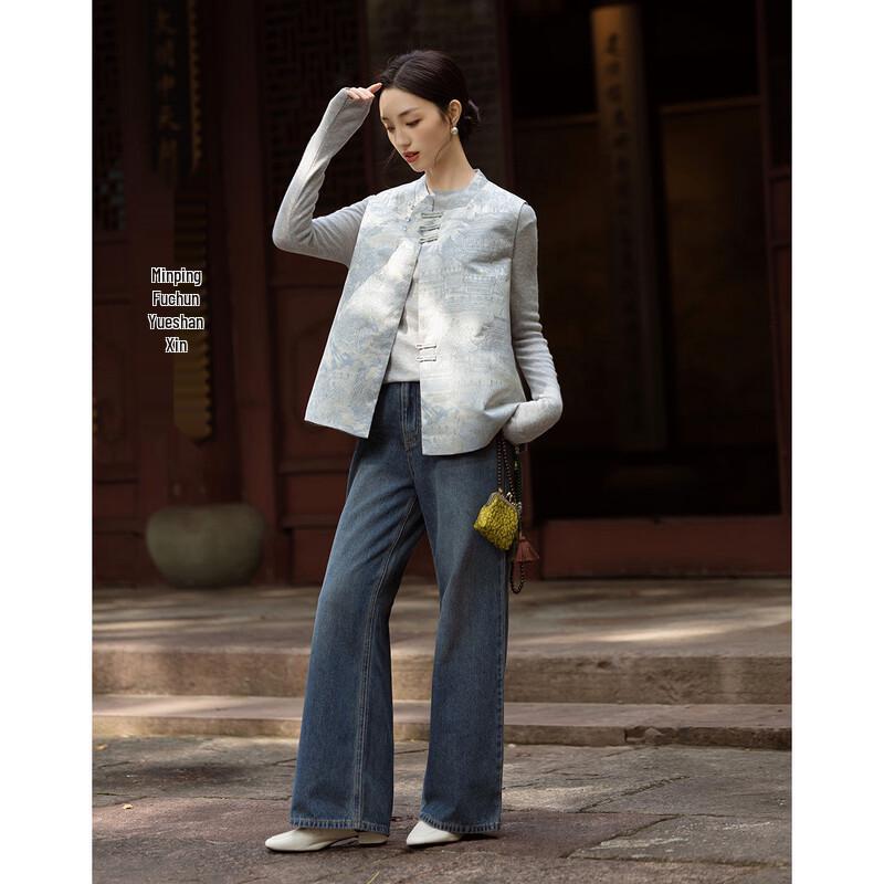 Women's Chinese Style Jacquard Sleeveless Vest