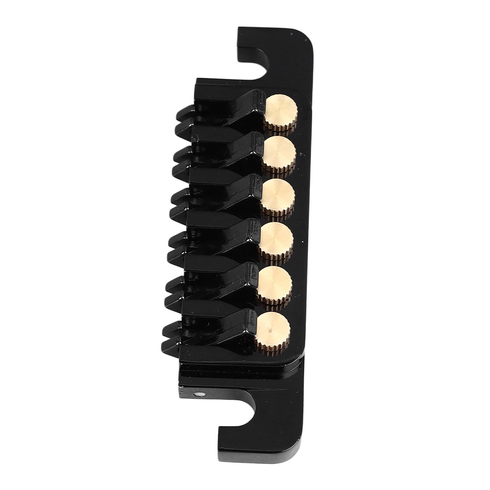 Замена гитарного бриджа хвостовика Винтажный стиль Алюминиевый сплав Медь 6-струнная электрогитара Стоп-бар Черный