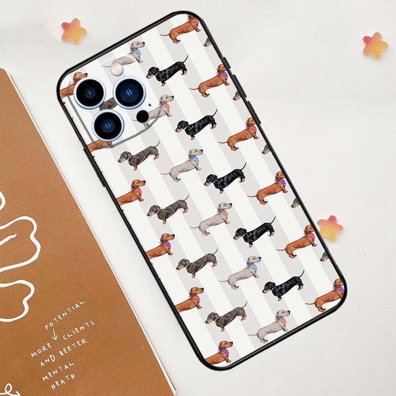 

Милый чехол с собакой таксой для Apple iPhone 12 13 Mini 11 14 15 16 Pro Max Plus X XR XS Max Coque iPhone 12