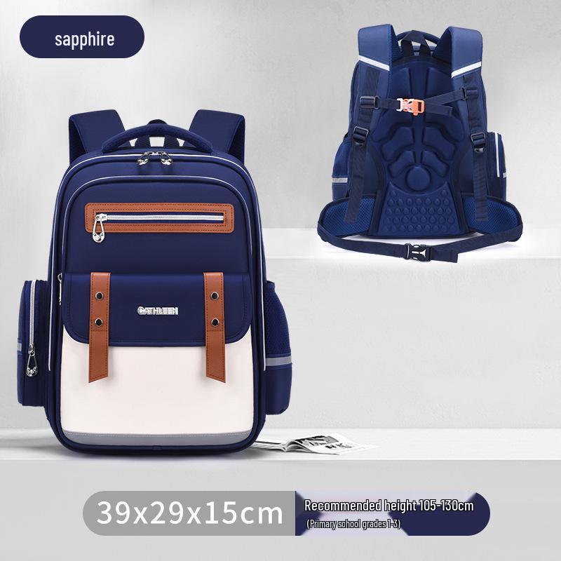 Capybara Oxford Spine-Support Backpack for Grades 1-6: Boys & Girls School Bag
