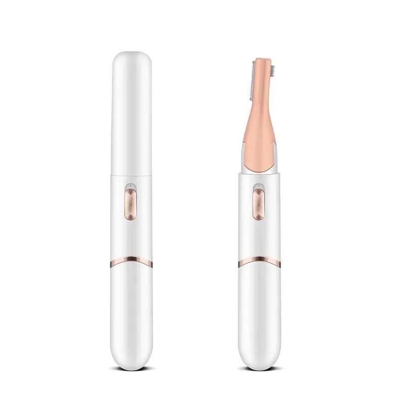 Electric Eyebrow Trimmer Razor Brow Shaping Portable Shaving with Washable Hair Trimmer Razor Duals Cutter Head Design Tools