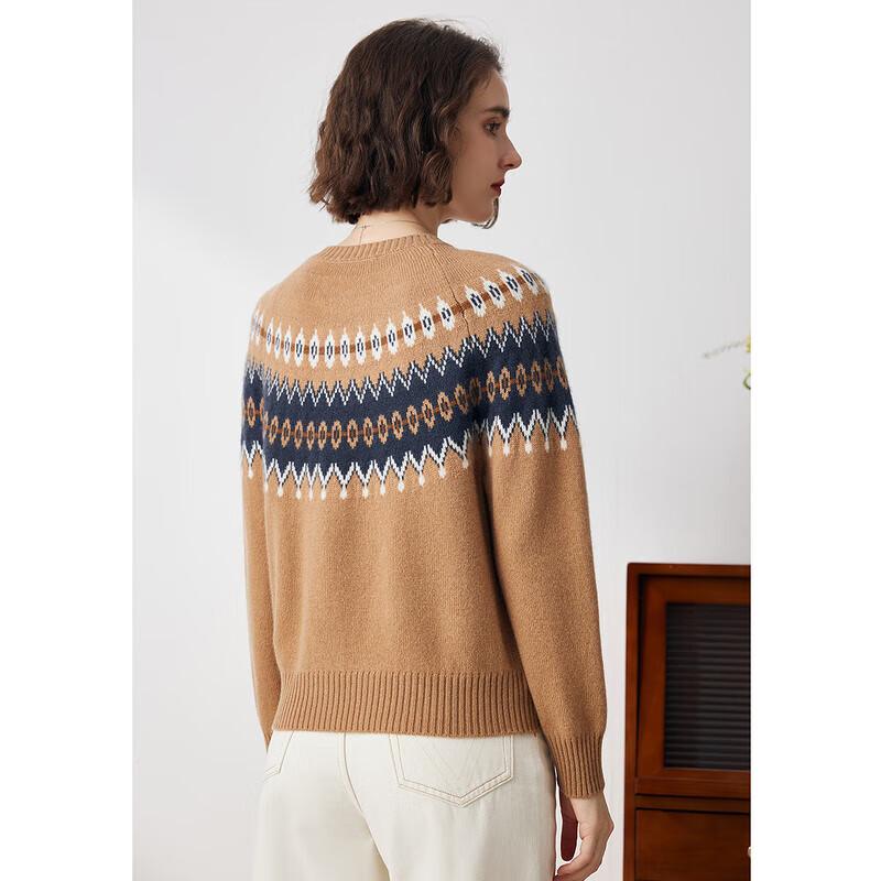 Komon Boca Women's Jacquard Cashmere Sweater