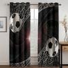 Football Soccer Field Sports Boy Free Shipping Window Curtains For Living Room Kids Bedroom Bathroom Kicthen Door Home Decor2Pcs