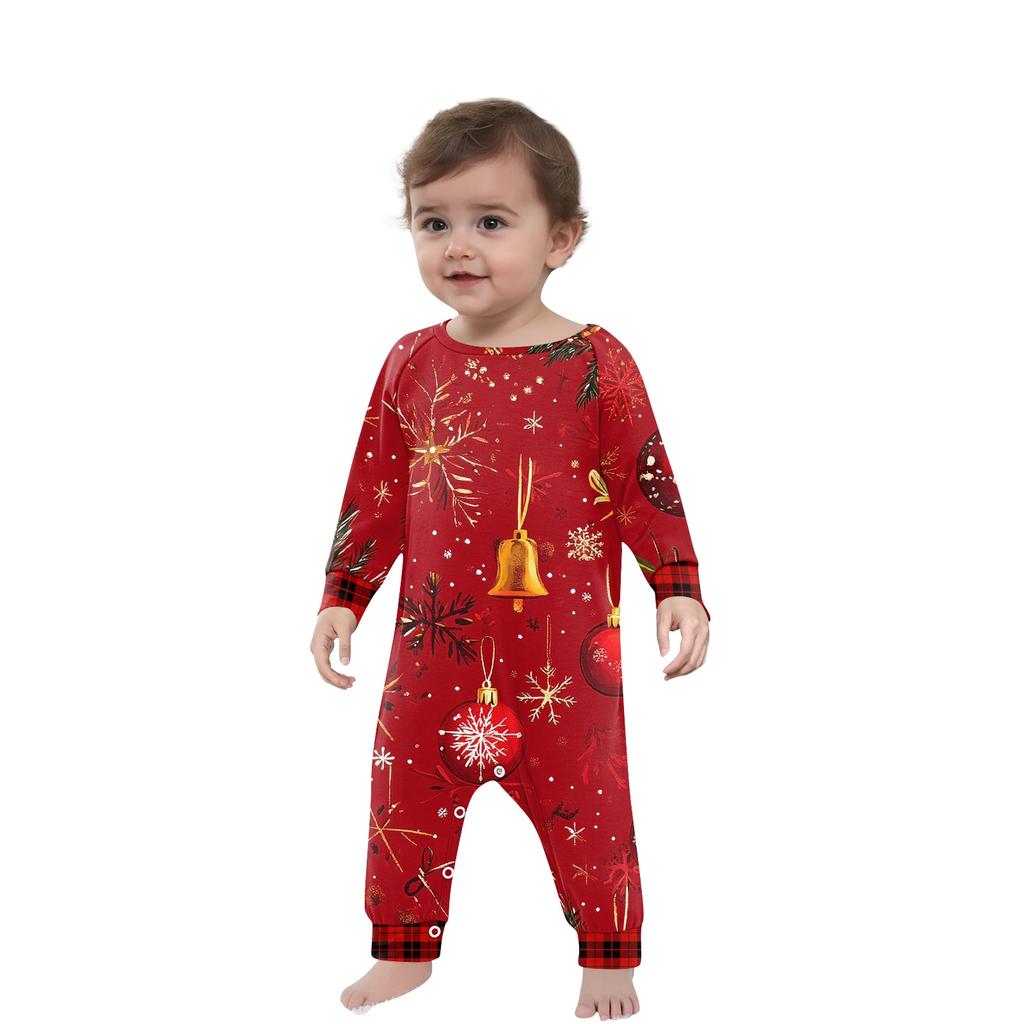 Christmas Prints Family Matching Long Sleeve Tops+Pants Set Family Matching Sets