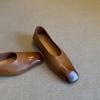 Sheepskin Version~ Small Square Head Minimalist Flat Shoes, One Pedal, Shallow Mouth Temperament Single Shoes, Women's Commuting Small Leather Shoes