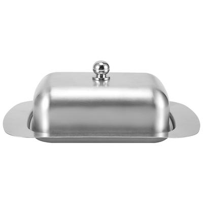 Butter Dish Stainless Steel Dessert Bowl Cheese Bread Box W  Handle Cover Kitchen Accessories