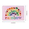 Cute Rainbow Vegan Food Doormat Mat Anti-Slip Plant Based Diet Kitchen Bath Balcony Rug Carpet 40*60cm