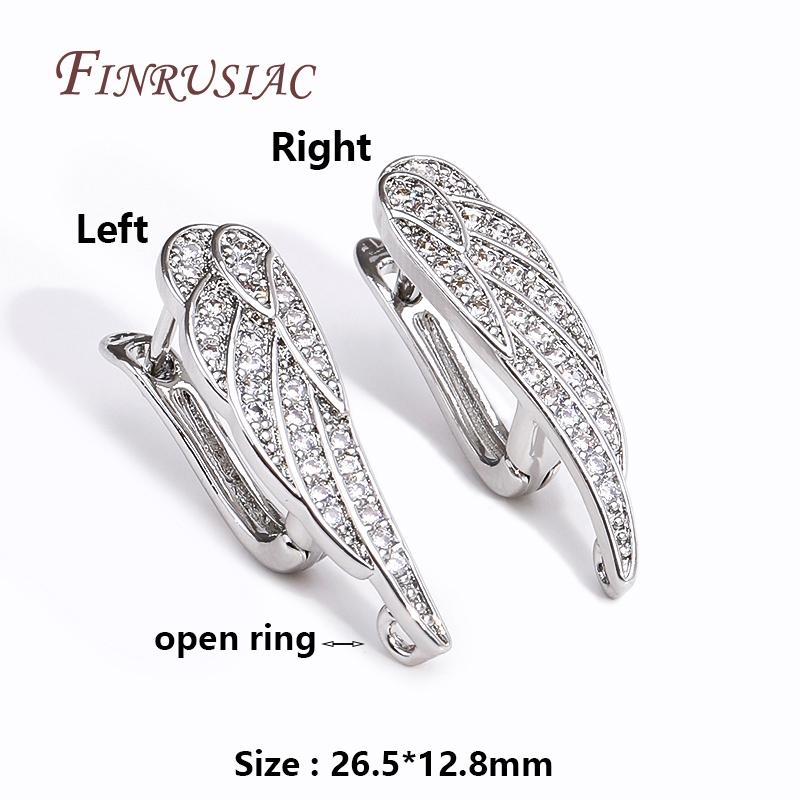 18K Gold Plated Eingelegte Zirkon Ohrhaken Verschlüsse Beschläge Ohrbügel Haken Für Handgemachte DIY Ohrringe Schmuckherstellung Zubehör