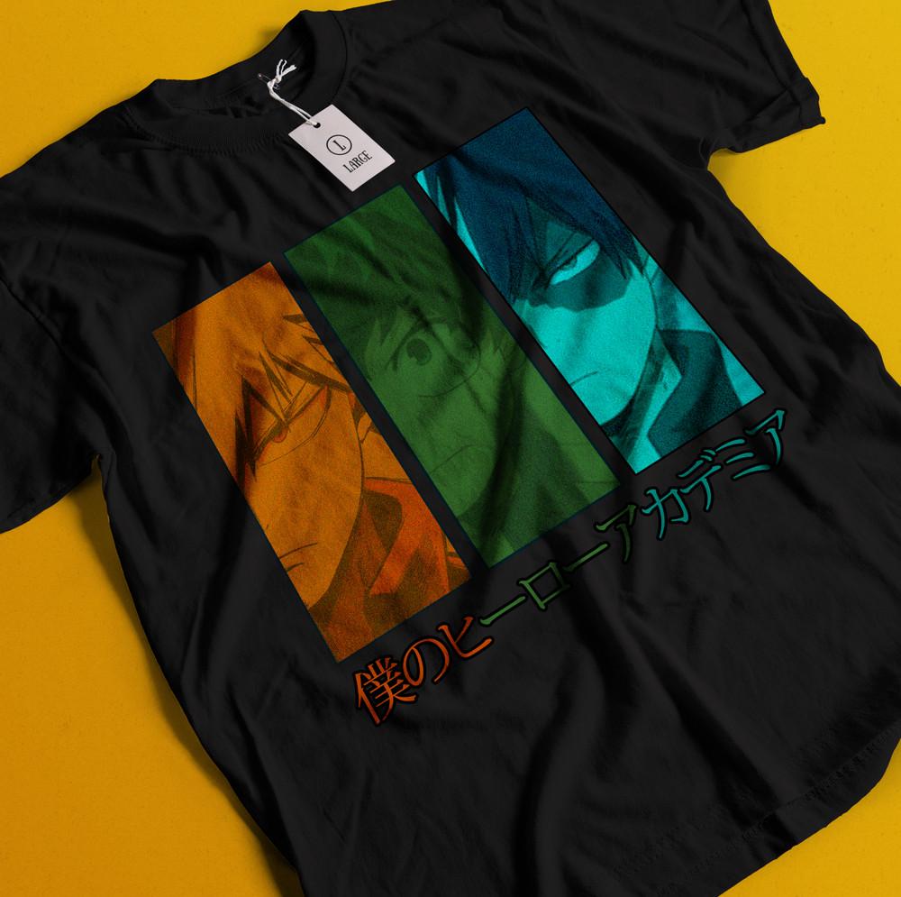 

Deku T-Shirt My Hero Academia Bakugo Katsuki Tee Anime Midoriya Dabi Shoto Shirt L