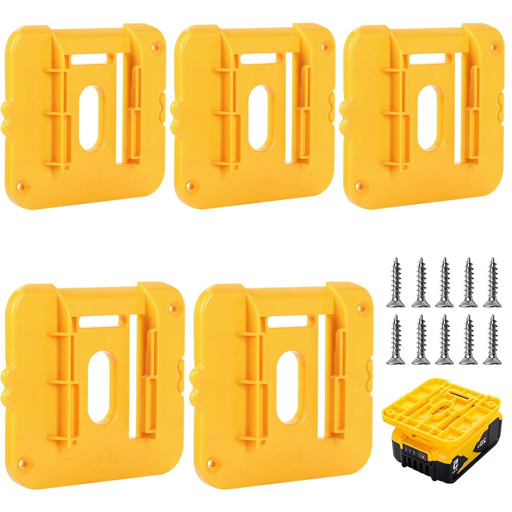 Tool Holders and Battery Mounts for Dewalt 20V and Milwaukee Tools ABS Drill and Battery Storage Rack for Garage, Workshop