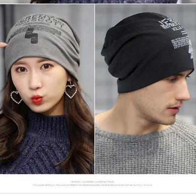 Thin Hat Women's Autumn Winter Pullover Sports Street Hip Hop Loose Knitted Cotton Hat Men Winter Windproof Hat