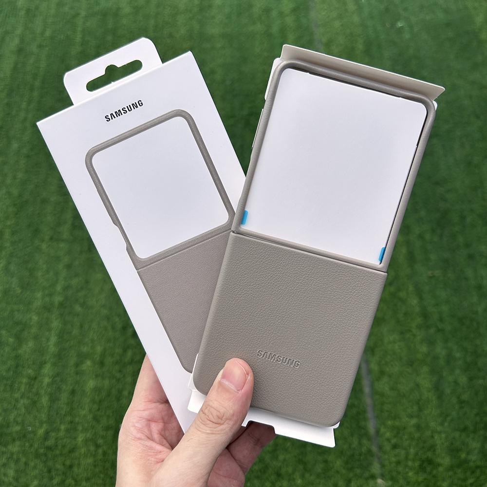 Original Samsung Galaxy Z Flip7 Kindsuit Case Vegan Leather Case Cover For Galaxy Z Flip 7 Protective Case