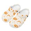 Printed White EVA Garden Shoes Unisex Lightweight Breathable Slip On Clogs Beach Pool Bathroom Home Summer Beach Sandals