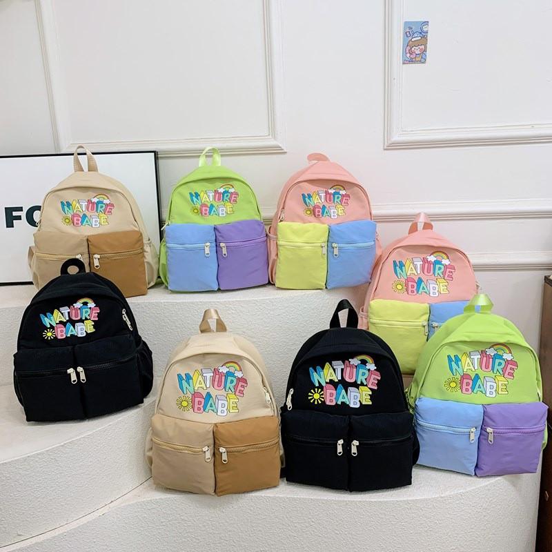 Kids Cartoon Backpack With Nylon Material For Preschool And School Use